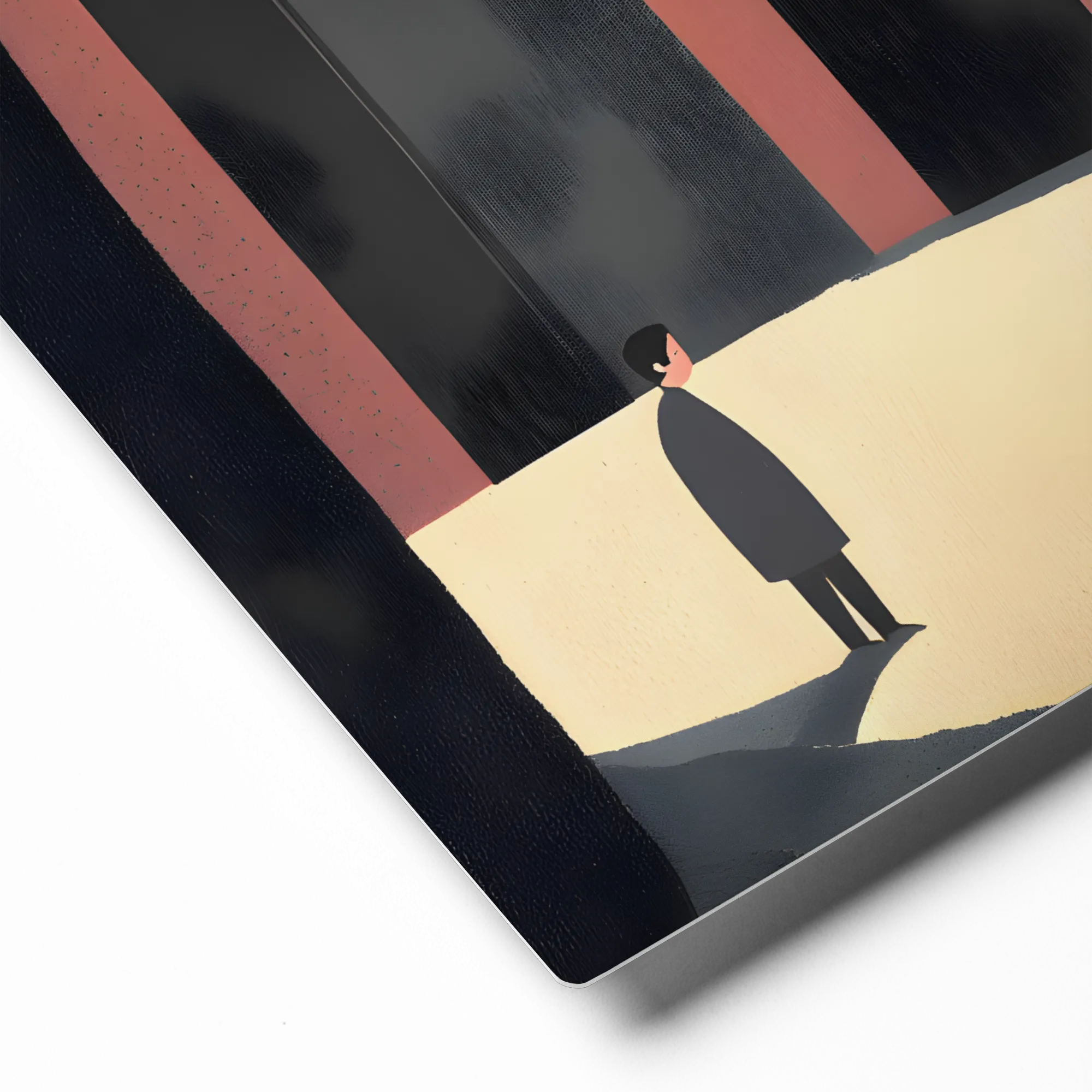 Red Sun City 
 Canvas with Black Frame