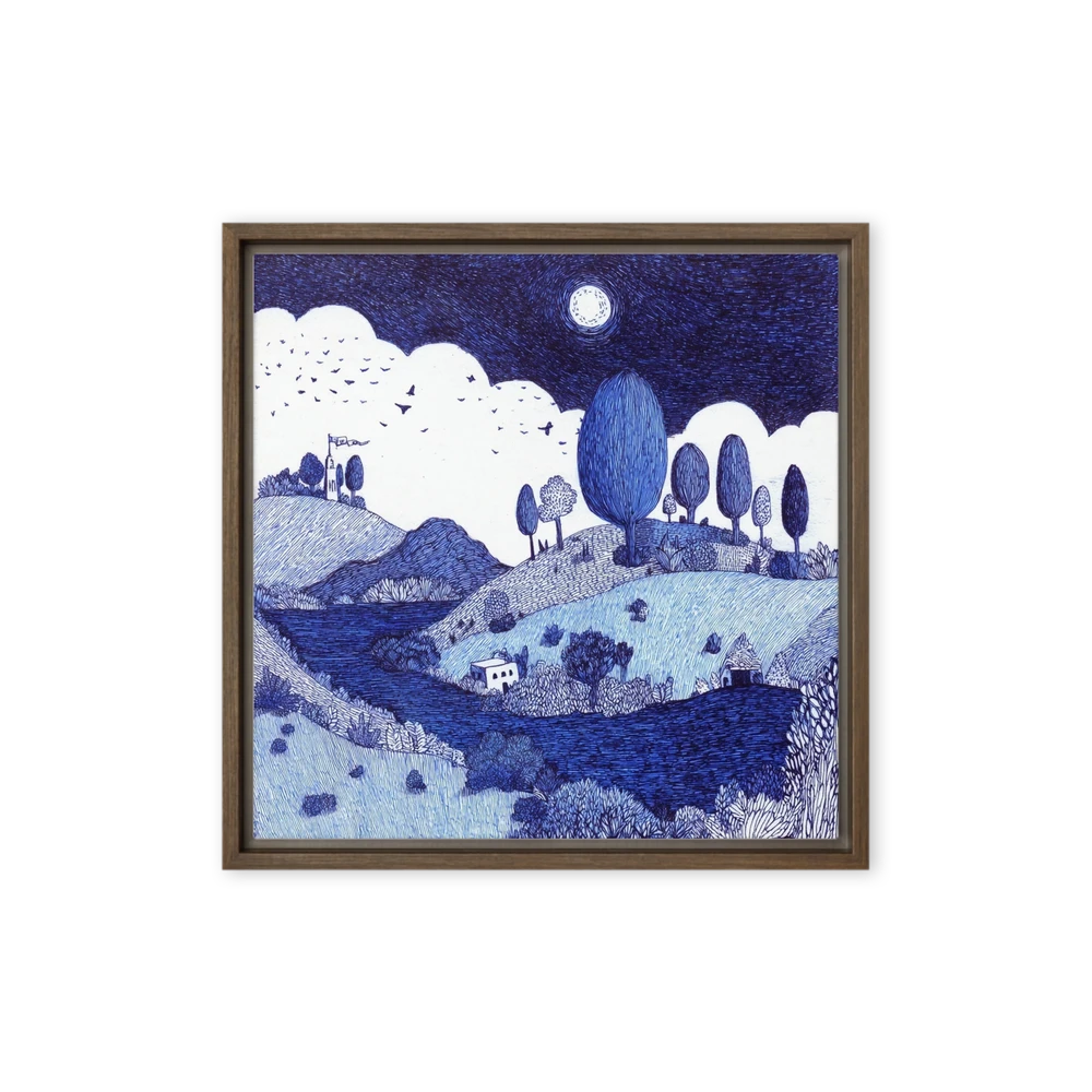 Nightfall River Valley | Art Print