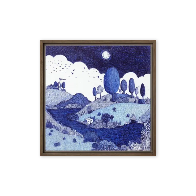 Nightfall River Valley | Art Print