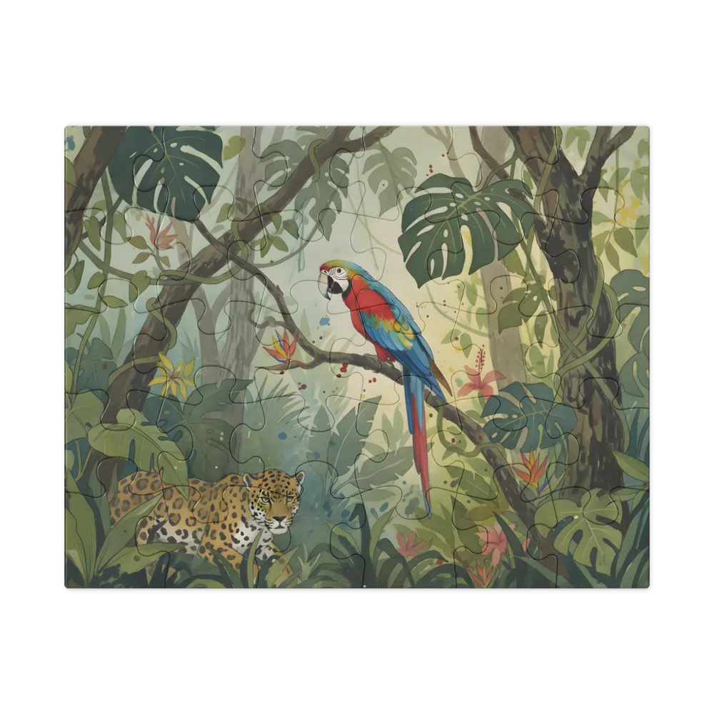 Jungle Canopy Encounter 
 Jigsaw Puzzle in Tin Box