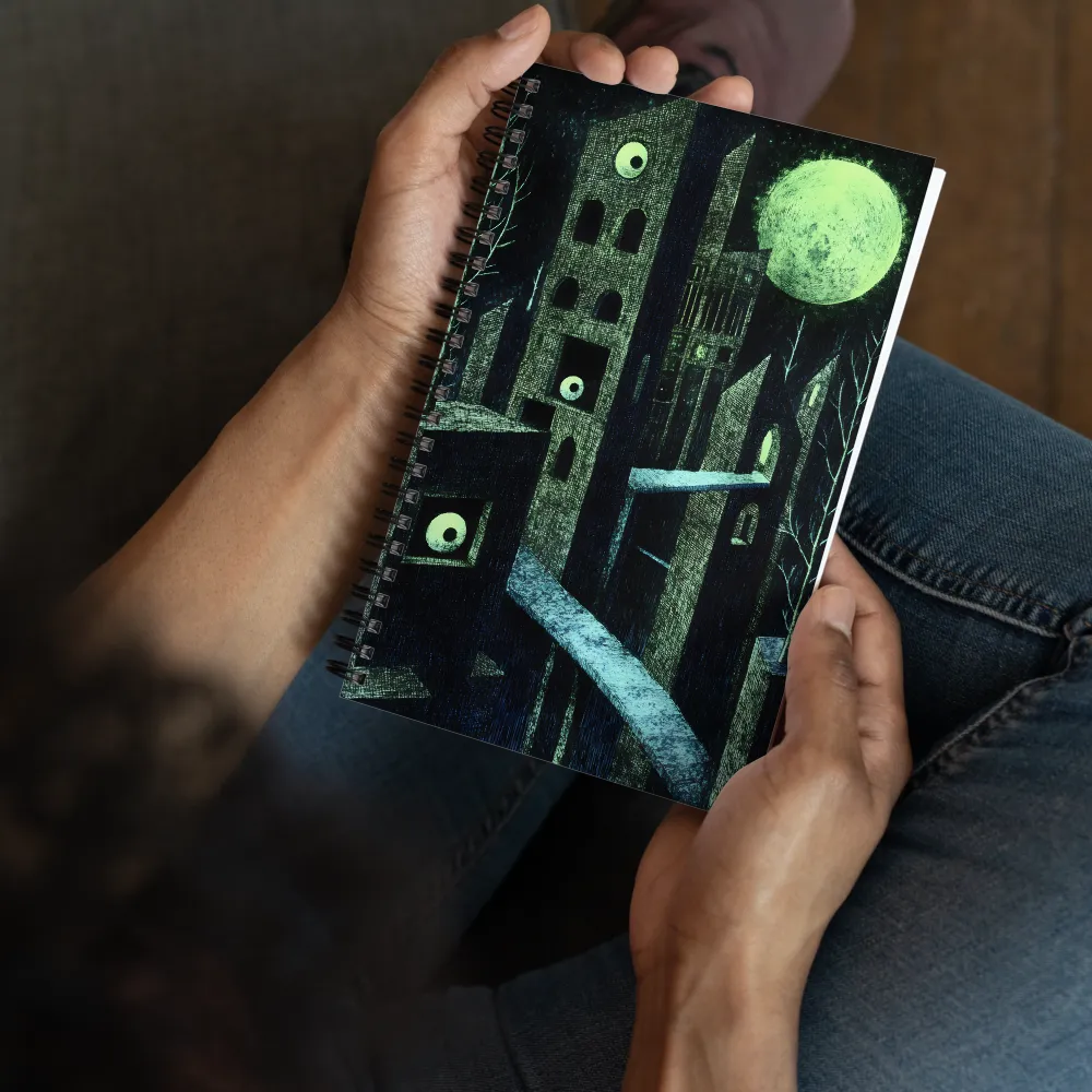 Surreal Moonlit City 
 Spiral Notebook | 140 pages