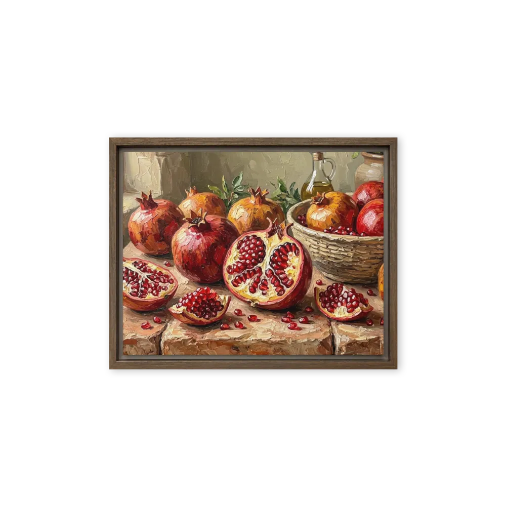 The Abundance of Pomegranates 
 Poster with White Frame | 12″x 16″