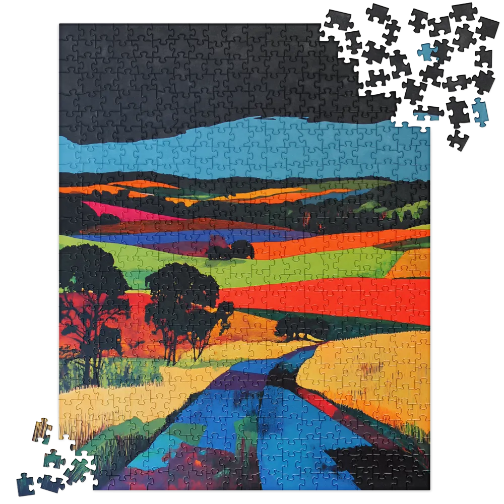 Fields of Vivid Hues 
 Jigsaw Puzzle