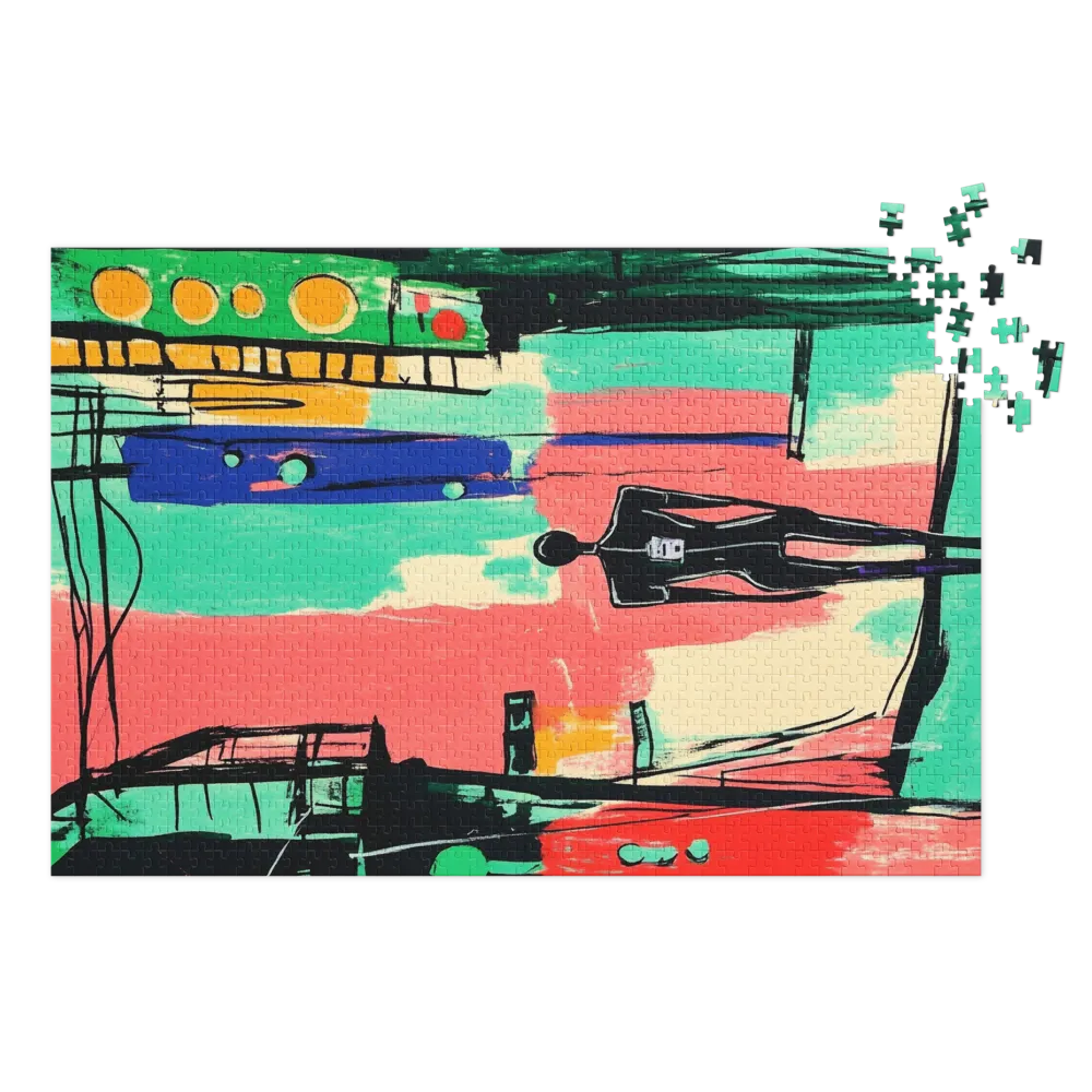 Abstract Urban Figure | Jigsaw Puzzle (252/520 pieces)