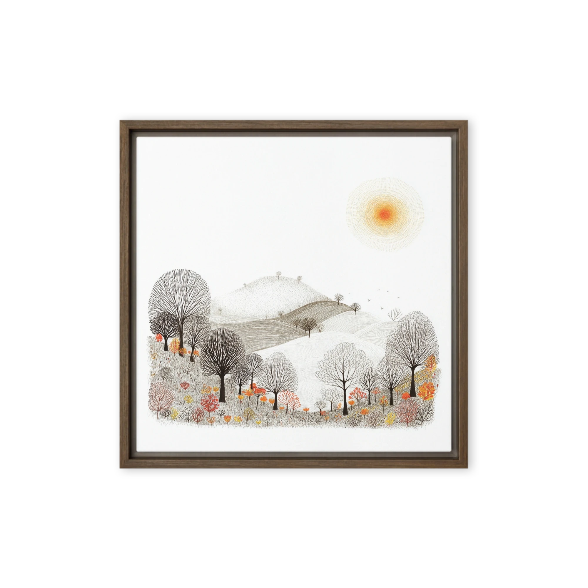 Autumn Sun Over Hills