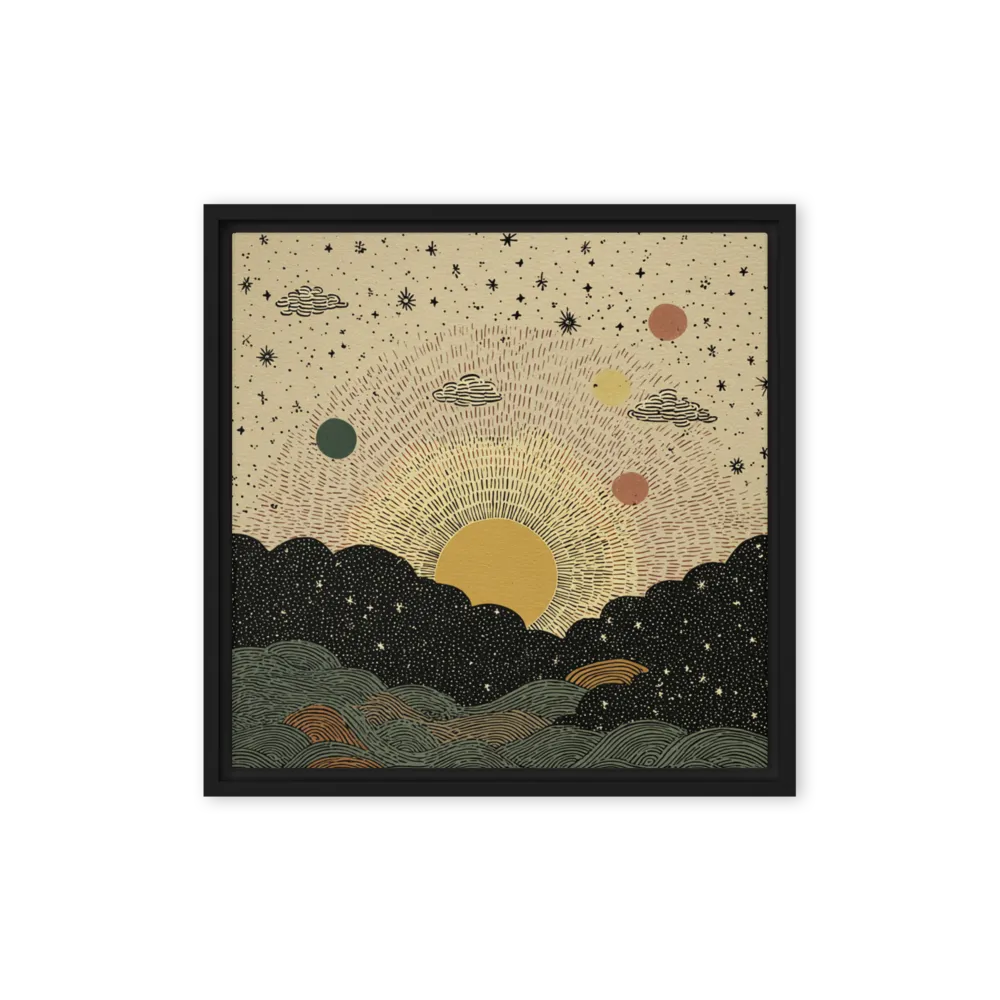 Solar Ascent 
 Poster with White Frame | 14″x 14″