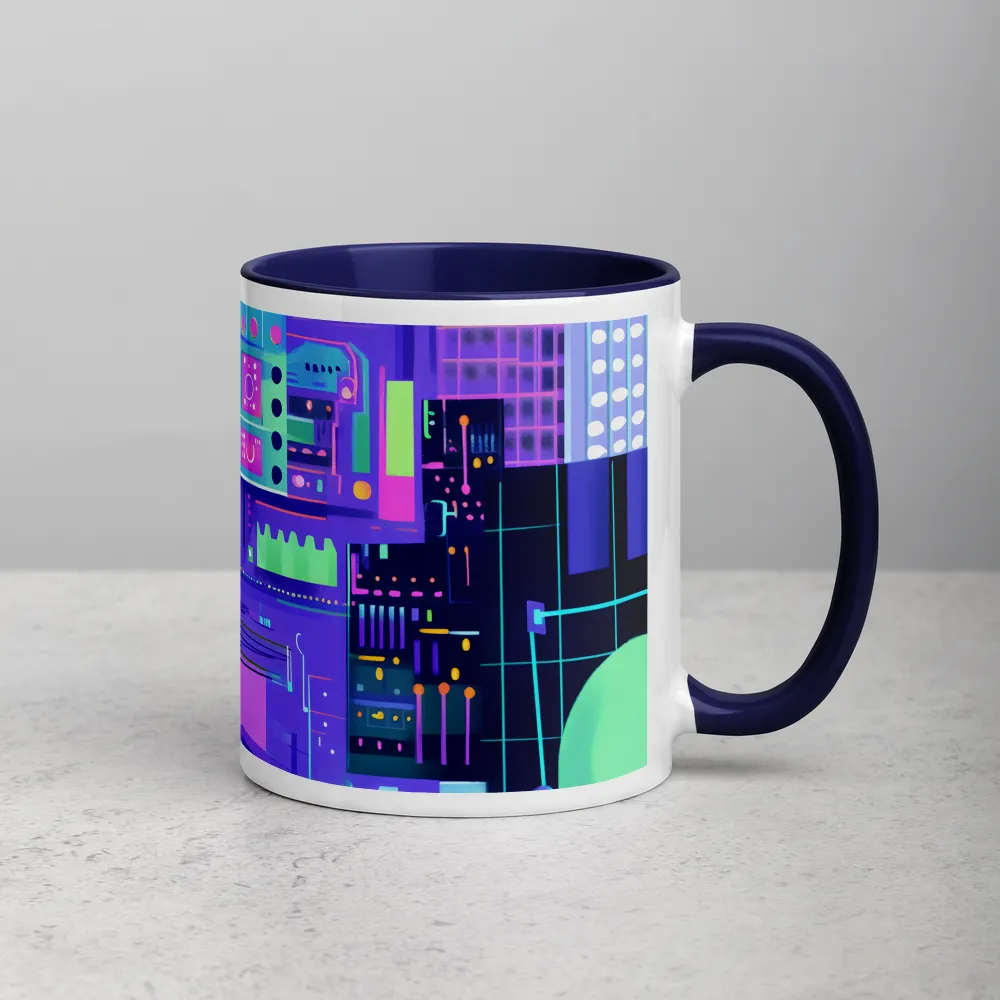 Neon Gridlock 
 Mug