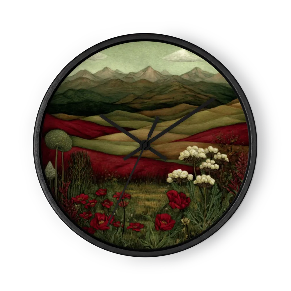 Meadow Before the Peaks | Wall Clock