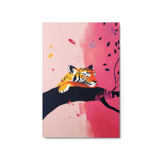 Tranquil Tiger on Branch | Art Print