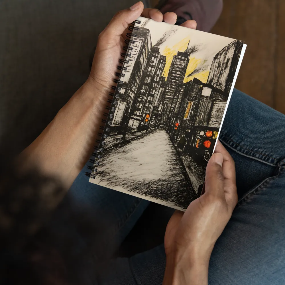 City Sunset Sketch 
 Spiral Notebook | 140 pages