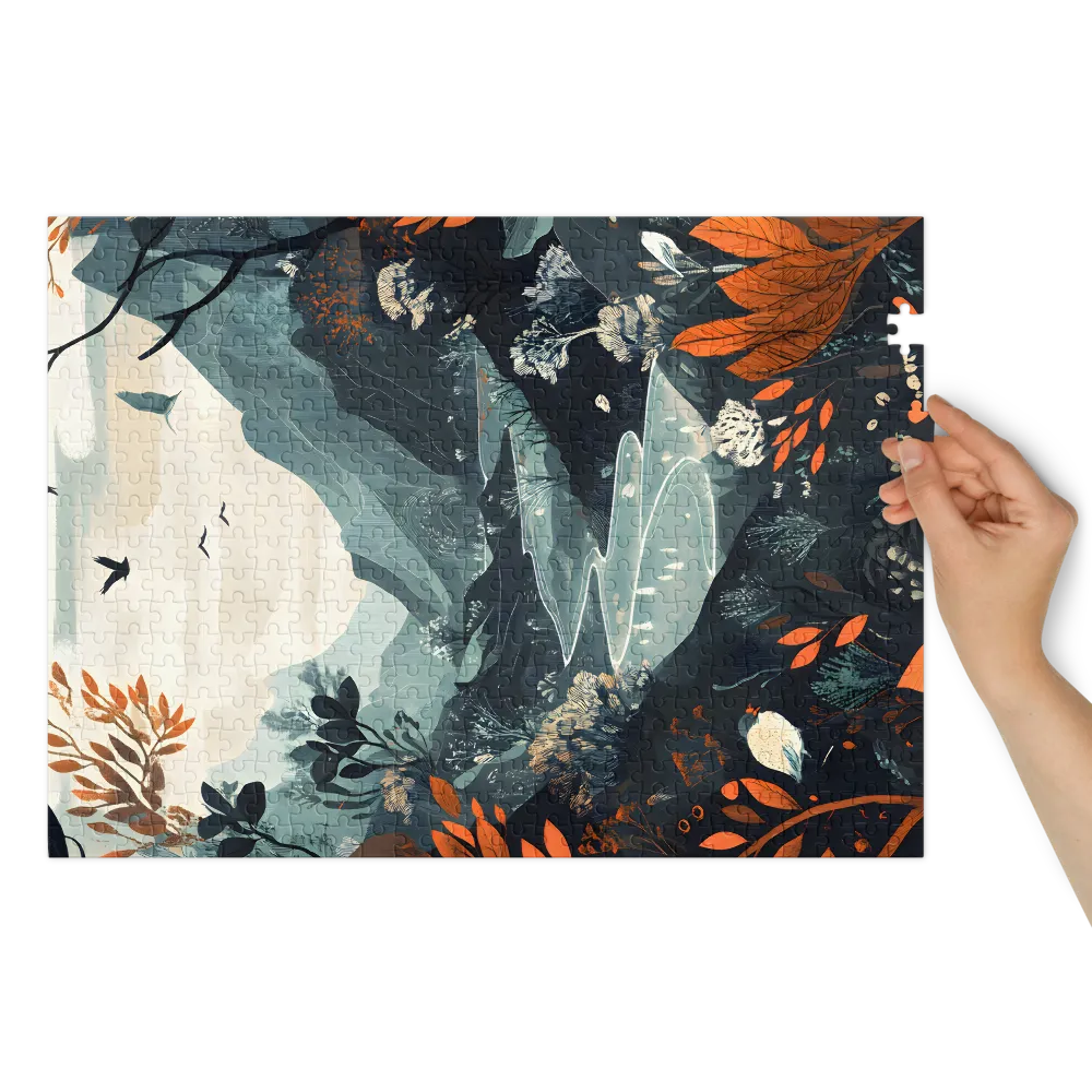 Winding Valley River 
 Jigsaw Puzzle in Tin Box