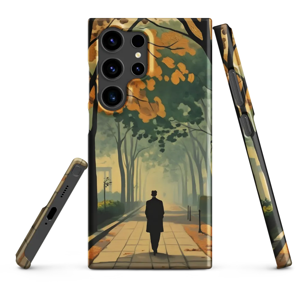 Solitary Man on Misty Pathway | Phone Case