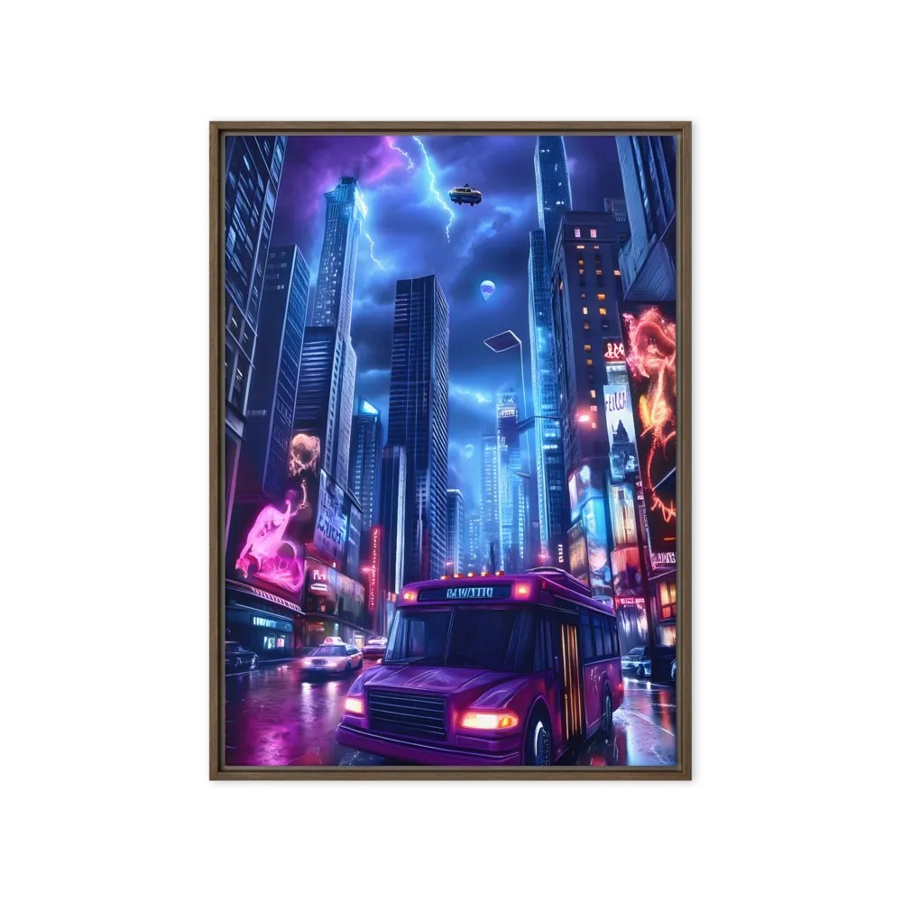 Electric Midnight 
 Canvas with Black Frame