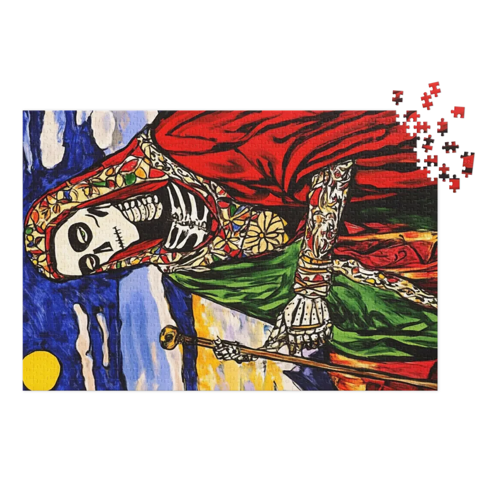 Skeleton Figure in Colorful Robes | Jigsaw Puzzle (252/520 pieces)