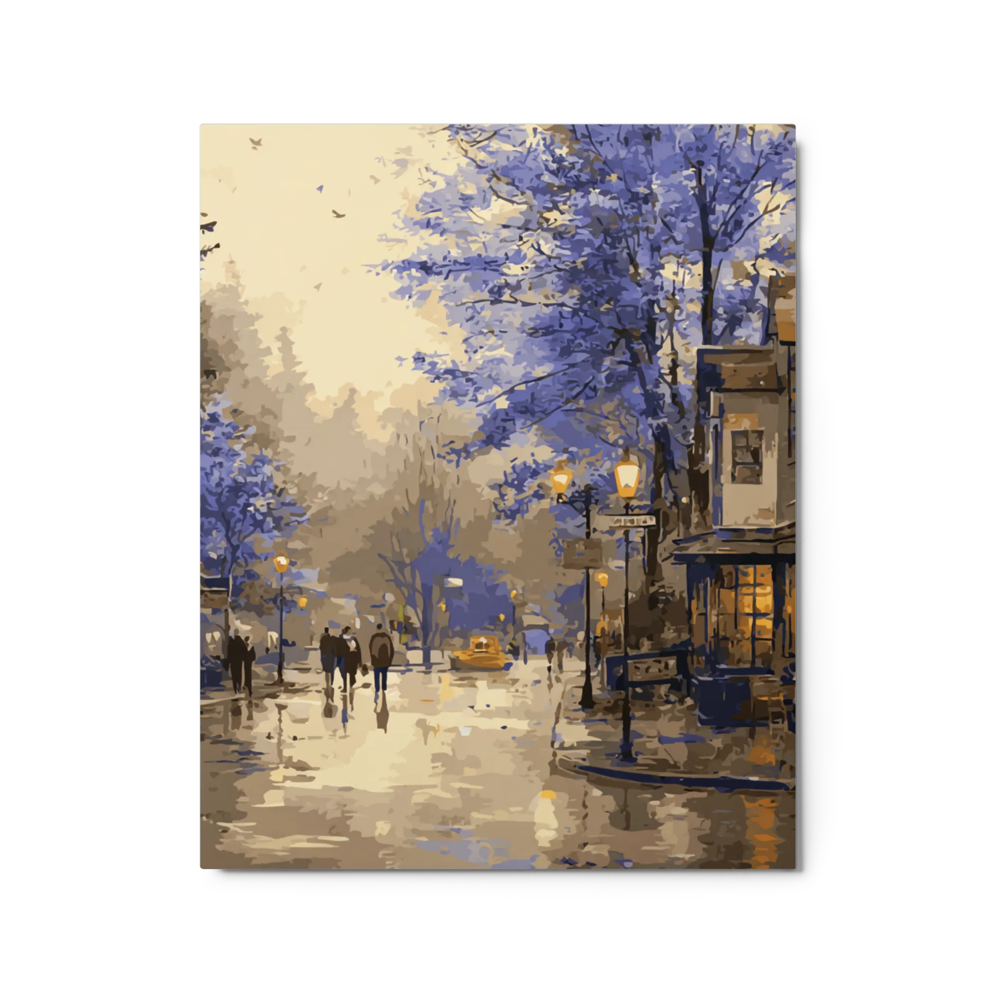 Rainy Evening Cityscape