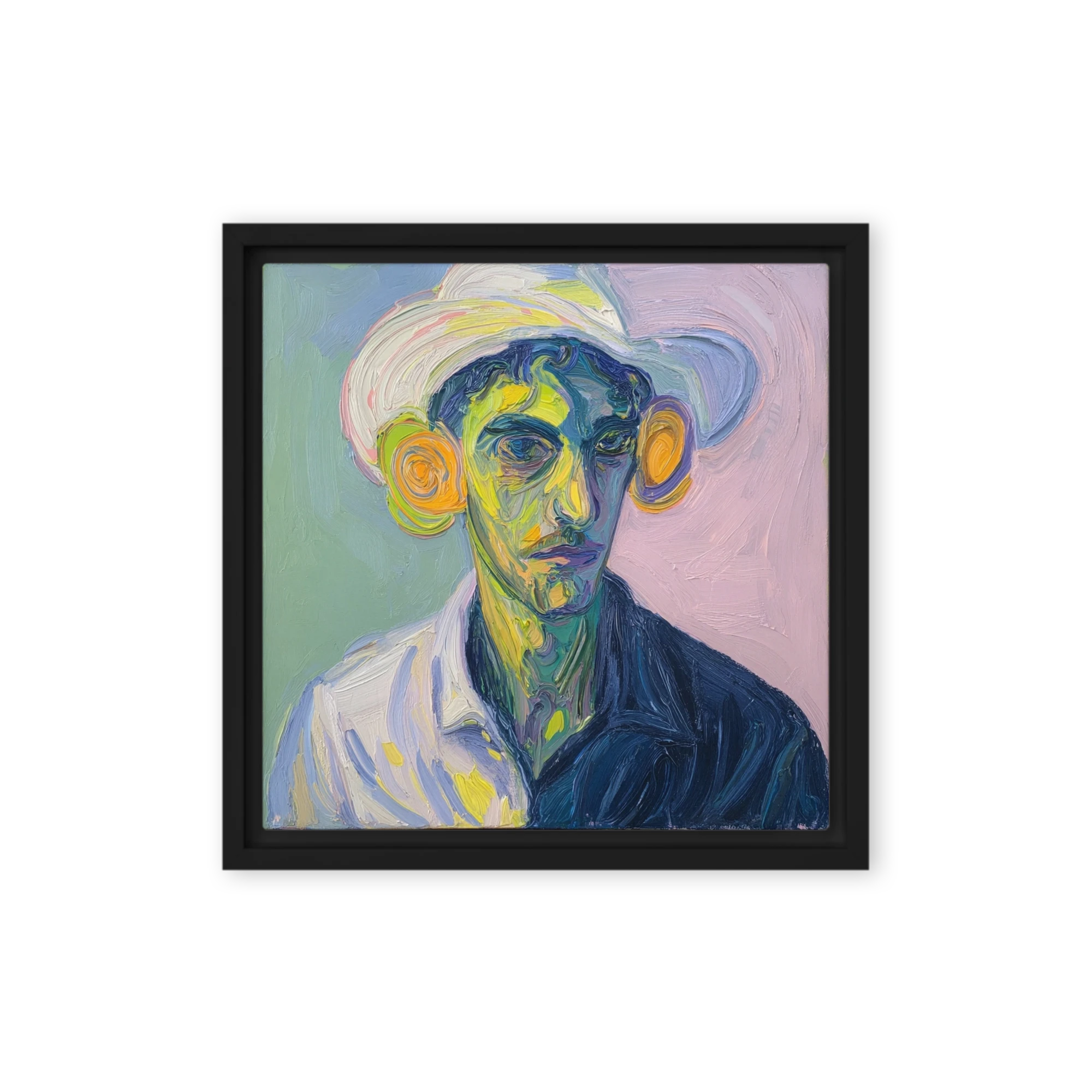 Portrait in Swirling Colors