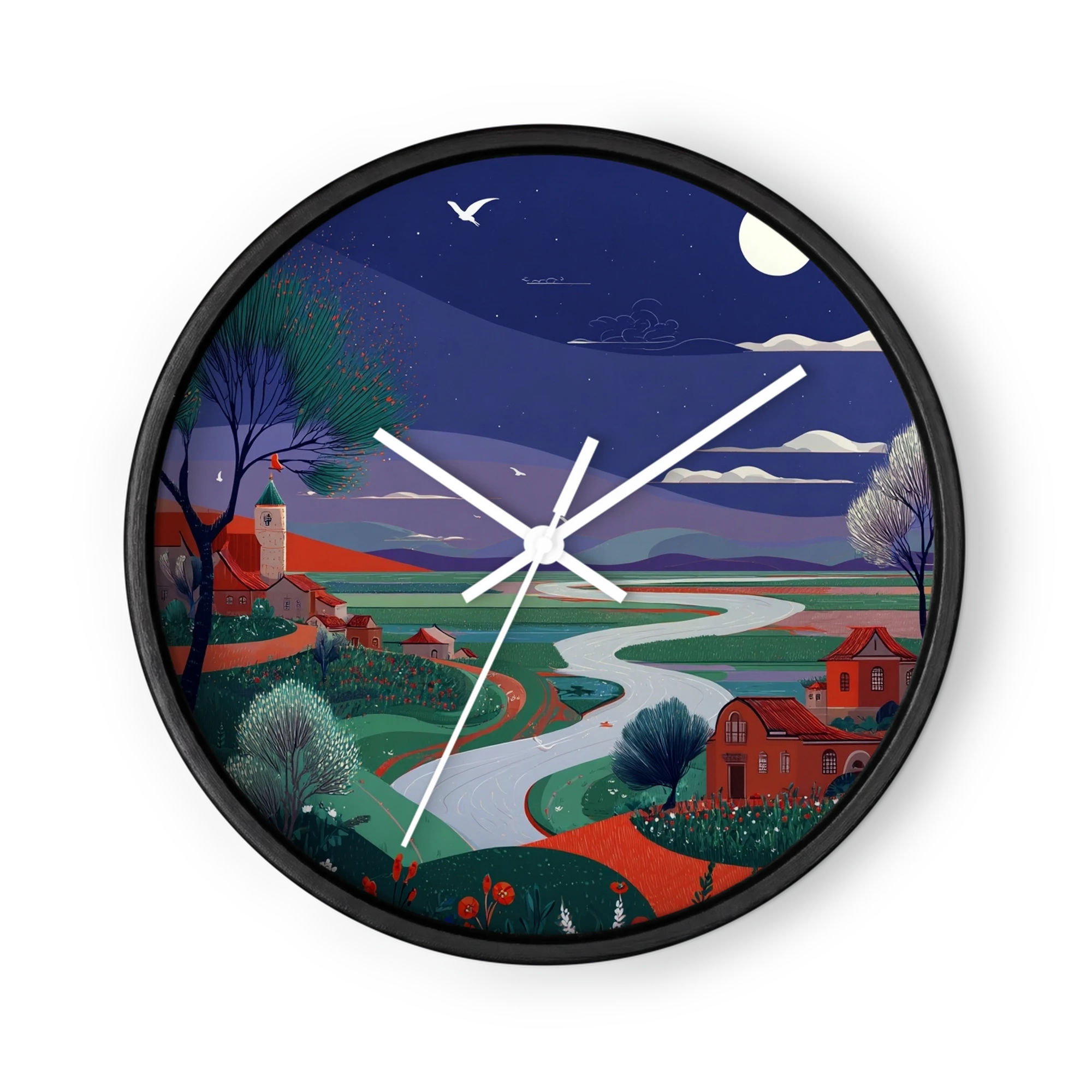 Moonlit River Landscape