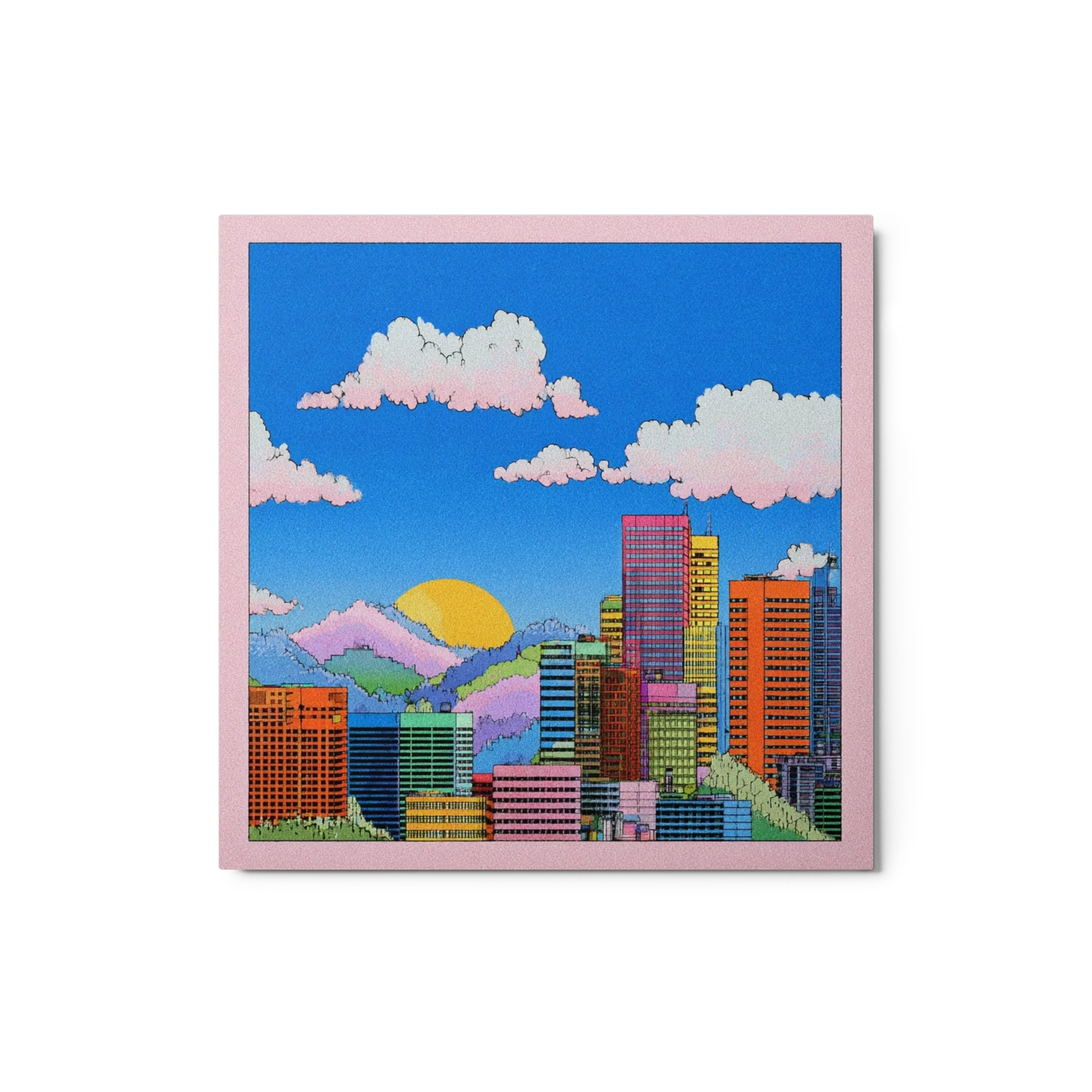 Retro Sun Cityscape