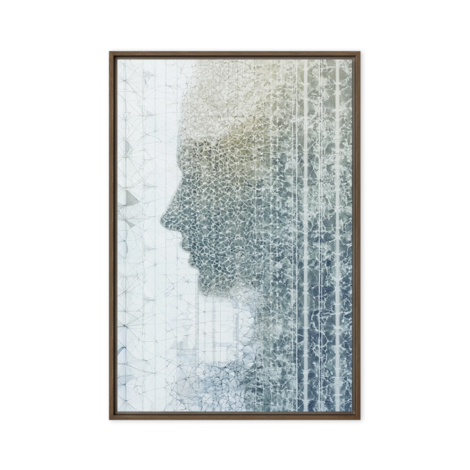 Abstract Silhouette in Digital Patterns