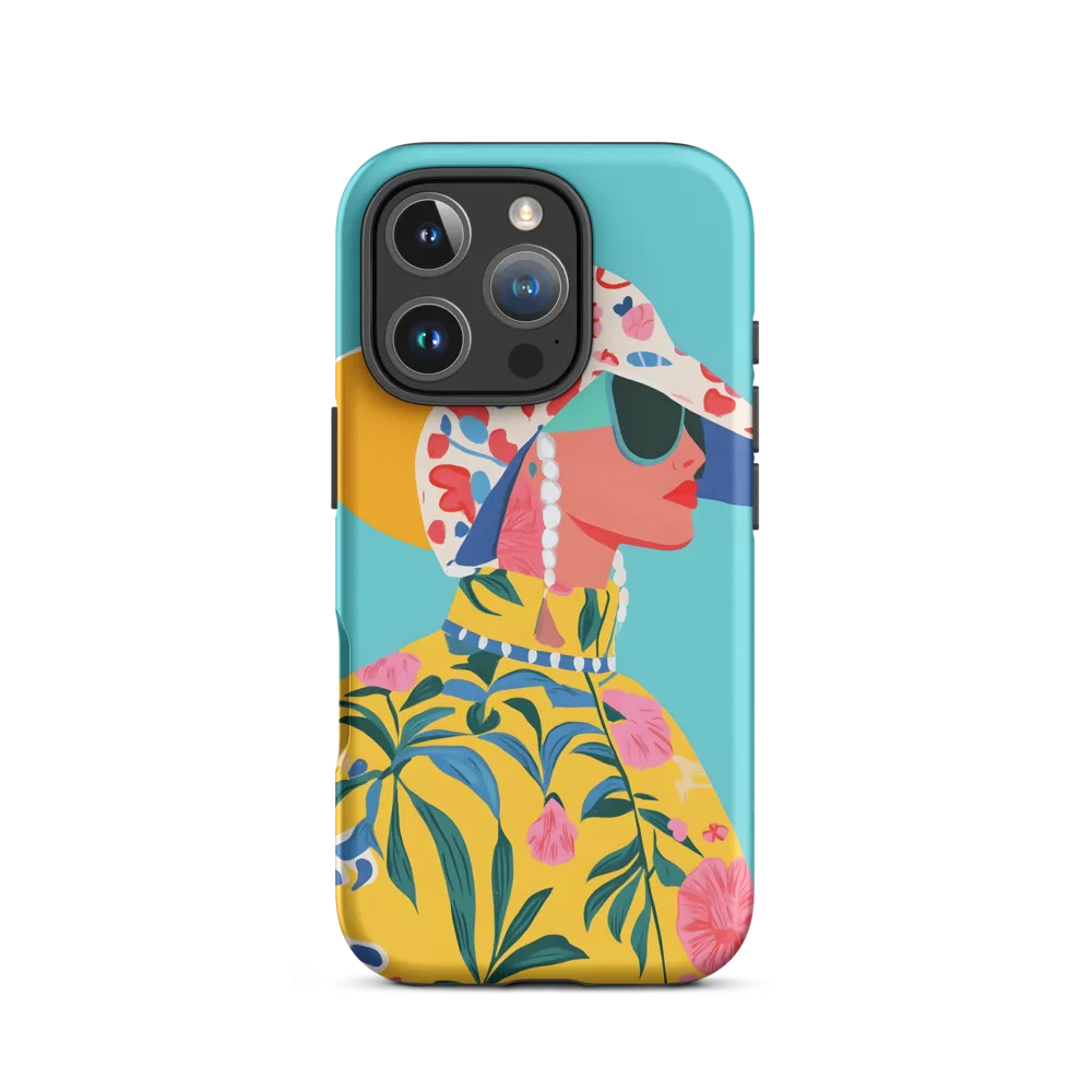 Stylish Woman in Floral Fashion | Phone Case