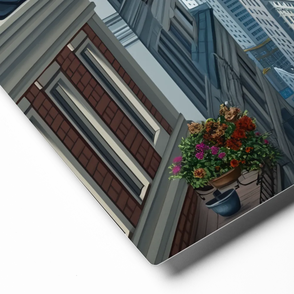 Urban Sprawl with Chimneys 
 Canvas | 24″x 24″