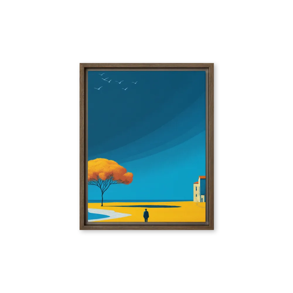 The Wanderer's Golden Shore | Art Print