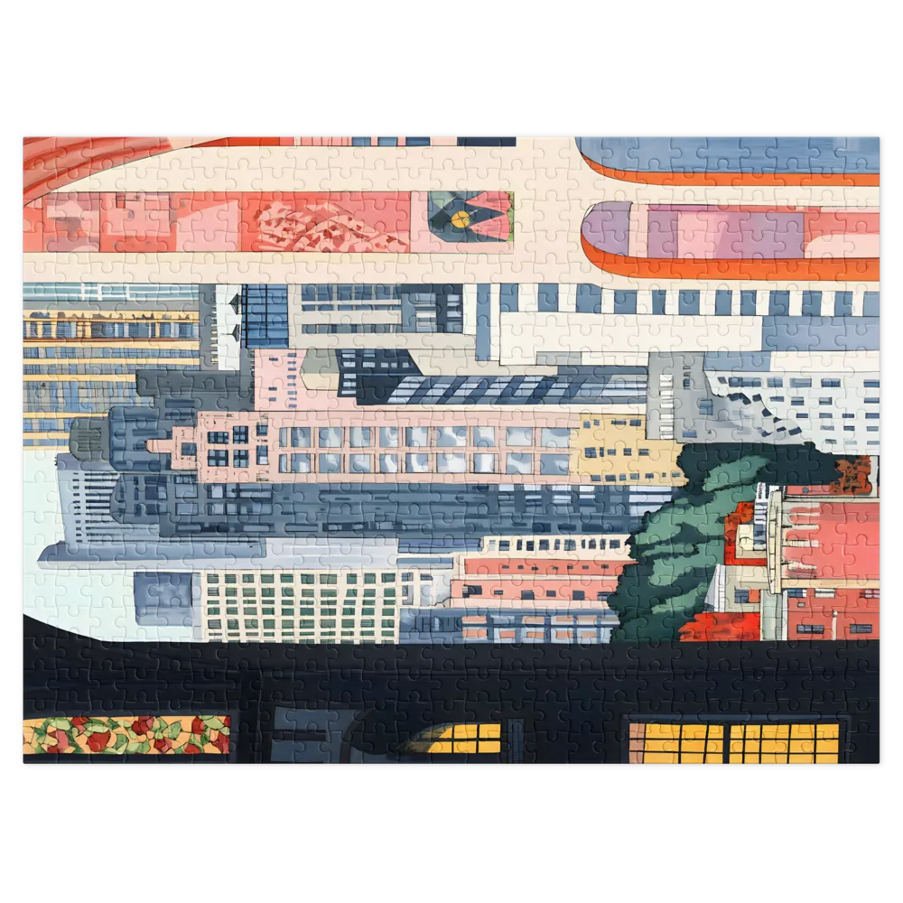 Urban Archway Vista 
 Jigsaw Puzzle in Tin Box