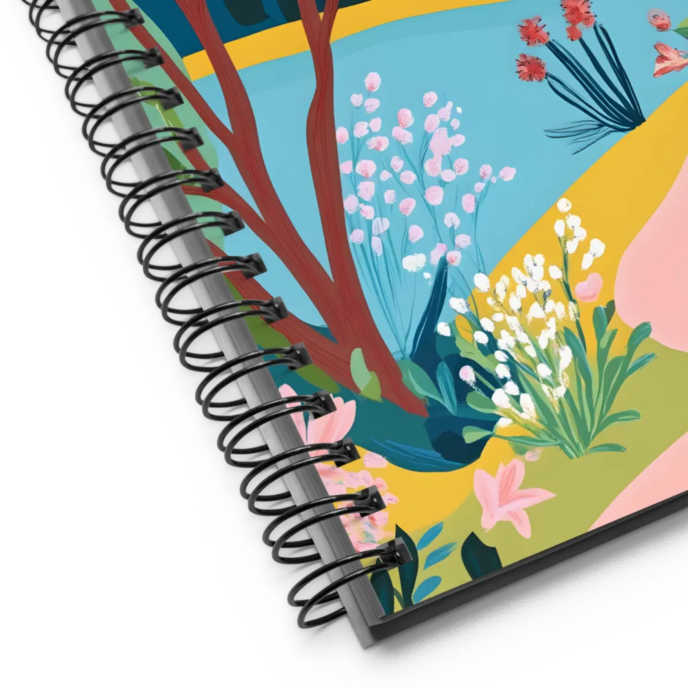 Sunny Path Through Blooming Gardens 
 Spiral Notebook | 140 pages