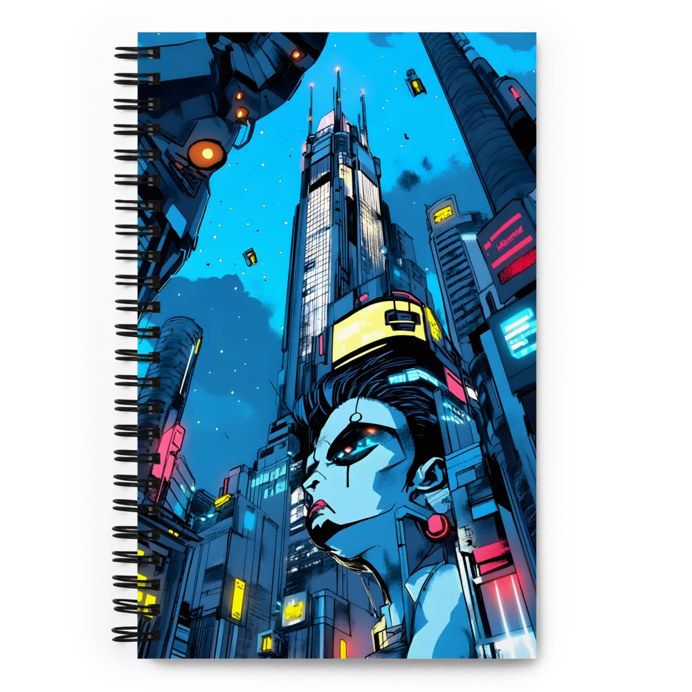Neon Future Gaze 
 Spiral Notebook | 140 pages