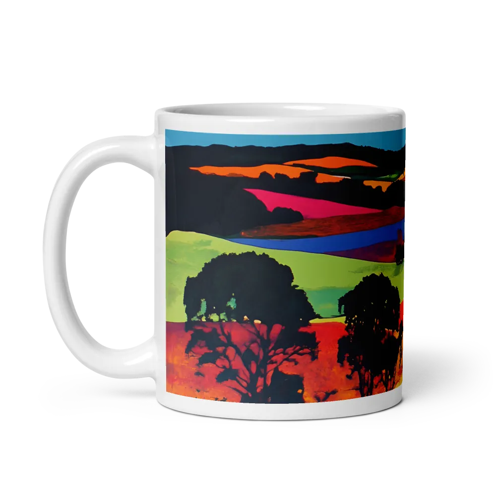 Fields of Vivid Hues 
 Mug with Red inside | 15 oz
