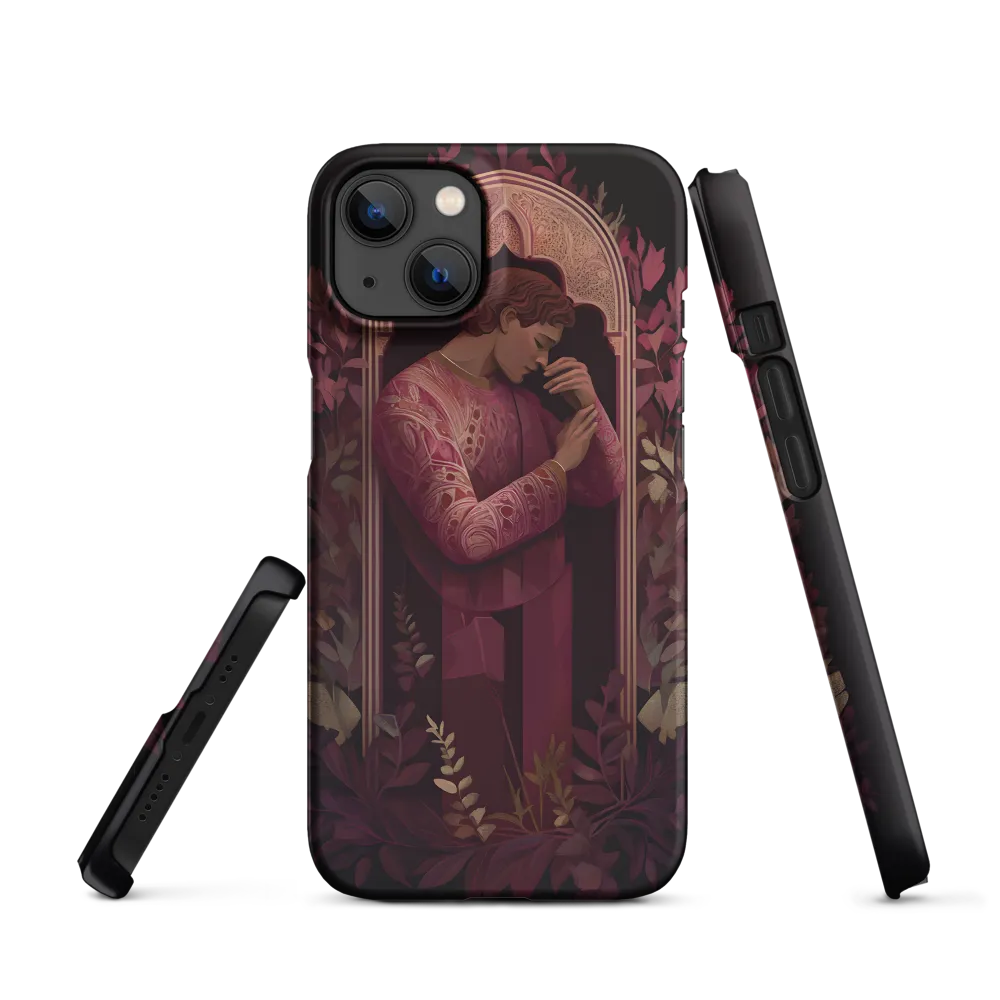 Conceptual Digital Art Figure in Floral Arch | Phone Case