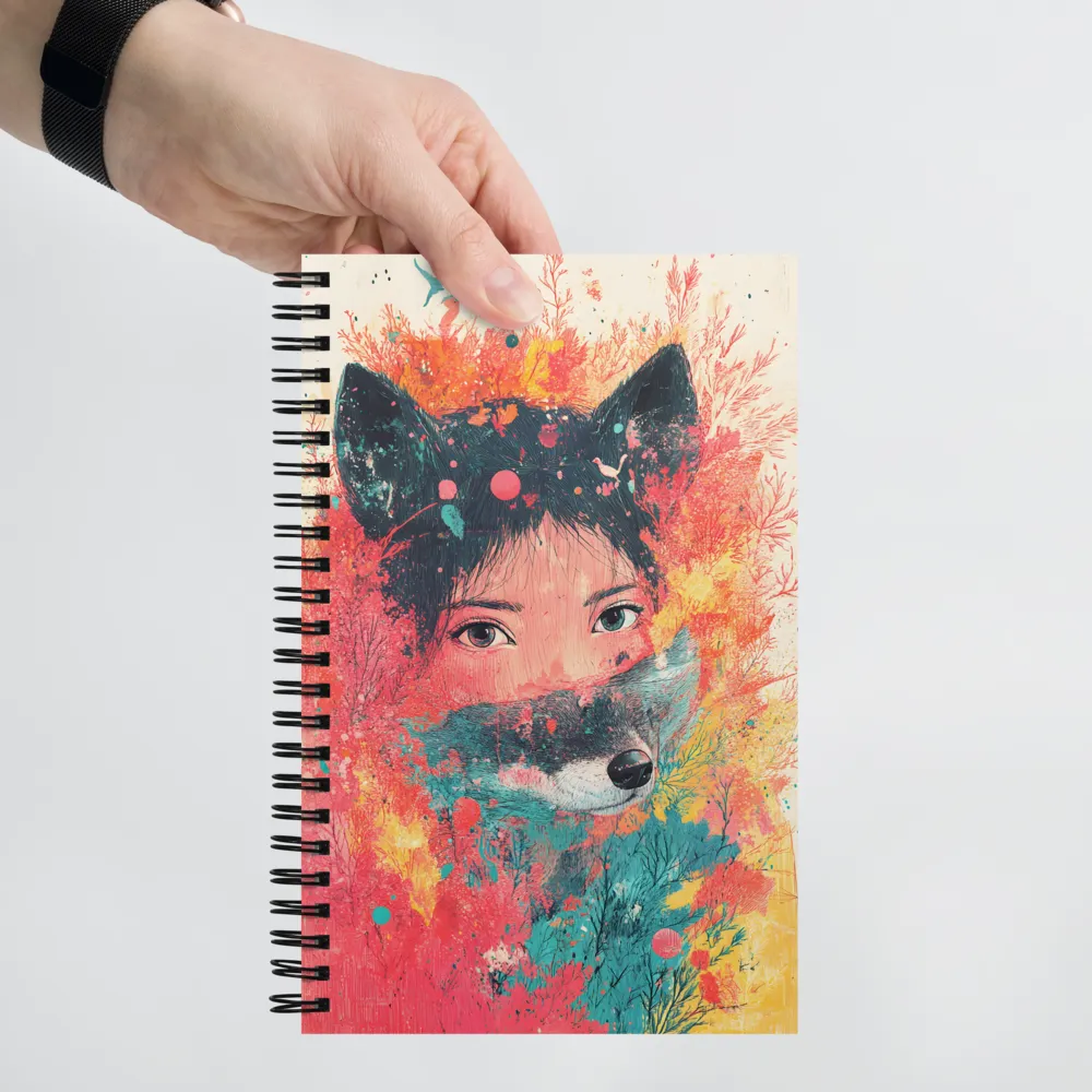 Floral Fox Mask 
 Spiral Notebook | 140 pages