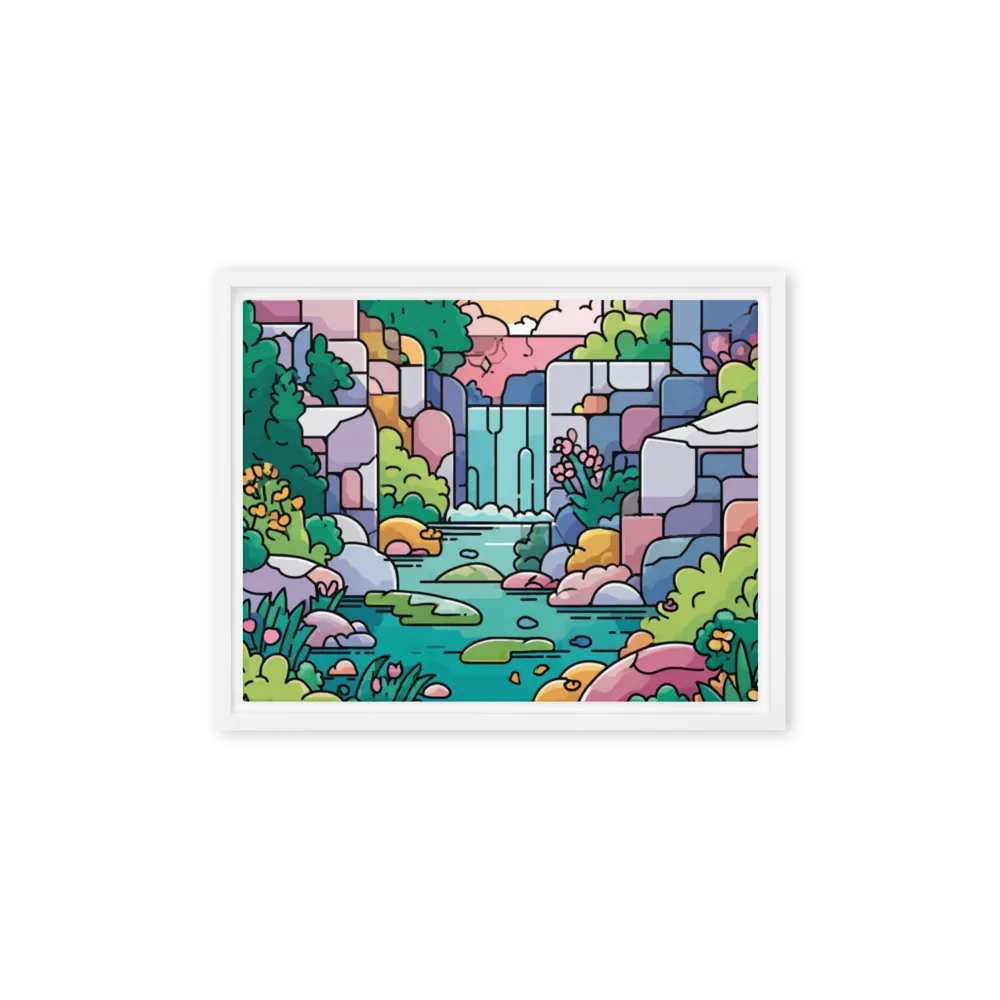 Cascade Canyon 
 Poster with Red oak Frame | 18″x 18″