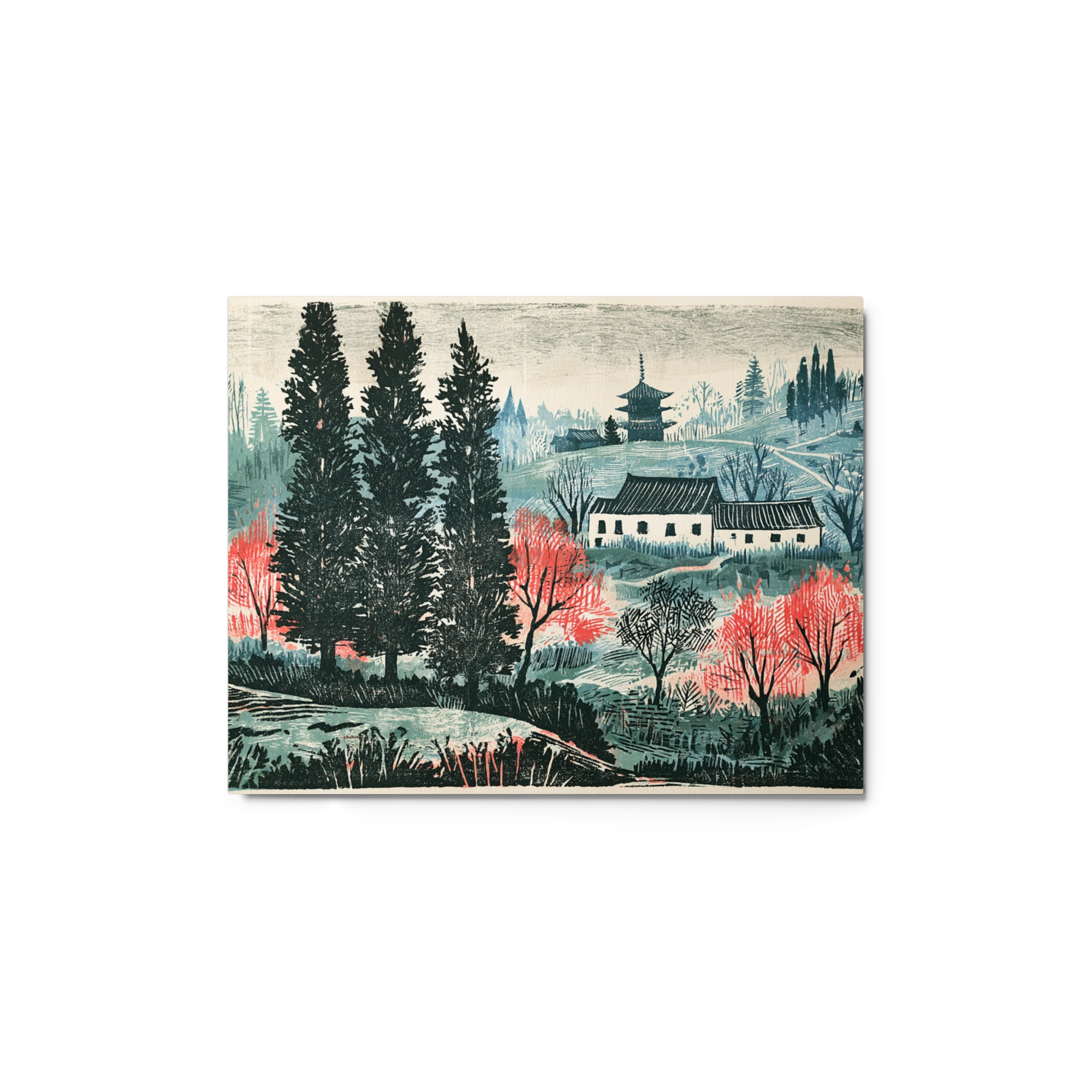 Springtime Pagoda Landscape