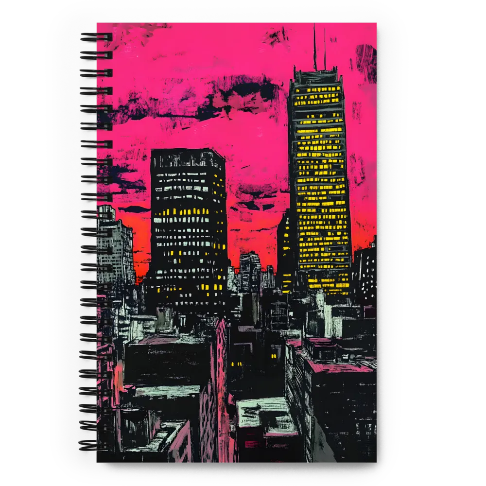 Neo-Expressionist Night City 
 Spiral Notebook | 140 pages