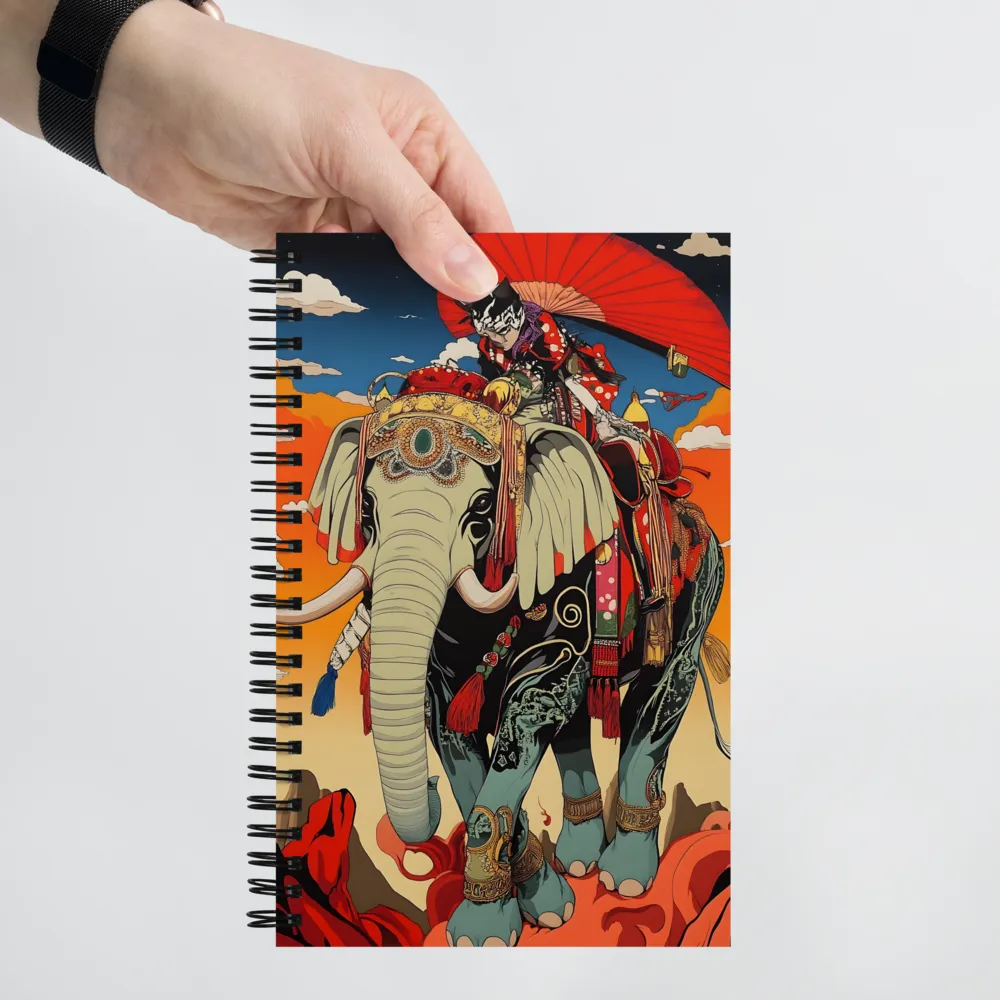 Ukiyo-e Elephant Rider 
 Spiral Notebook | 140 pages