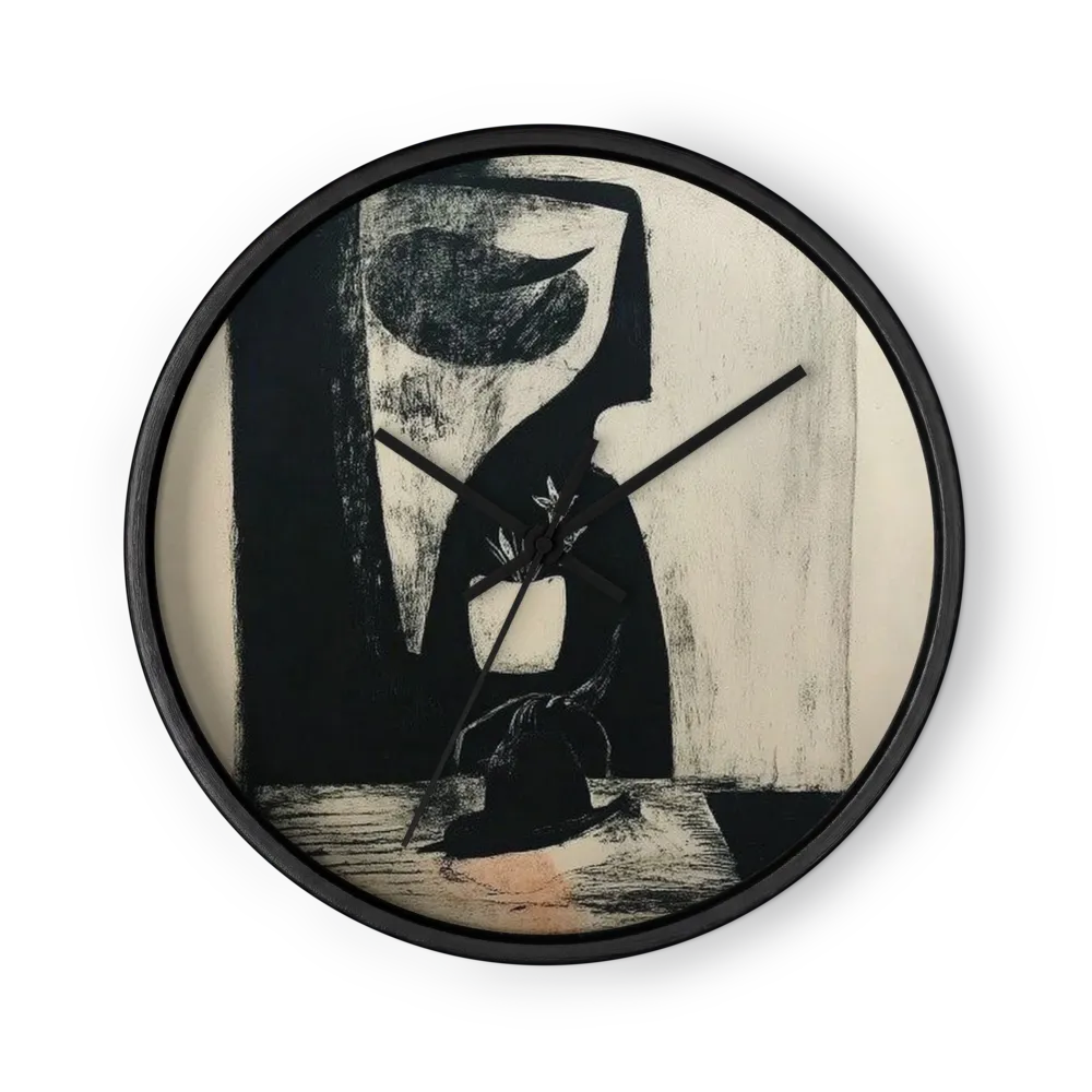 Plant and Hat Still Life | Wall Clock