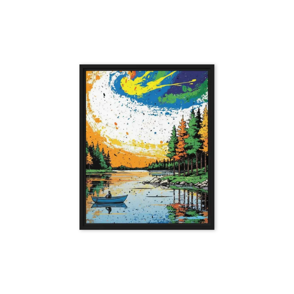Spectrum Waters 
 Canvas with Black Frame