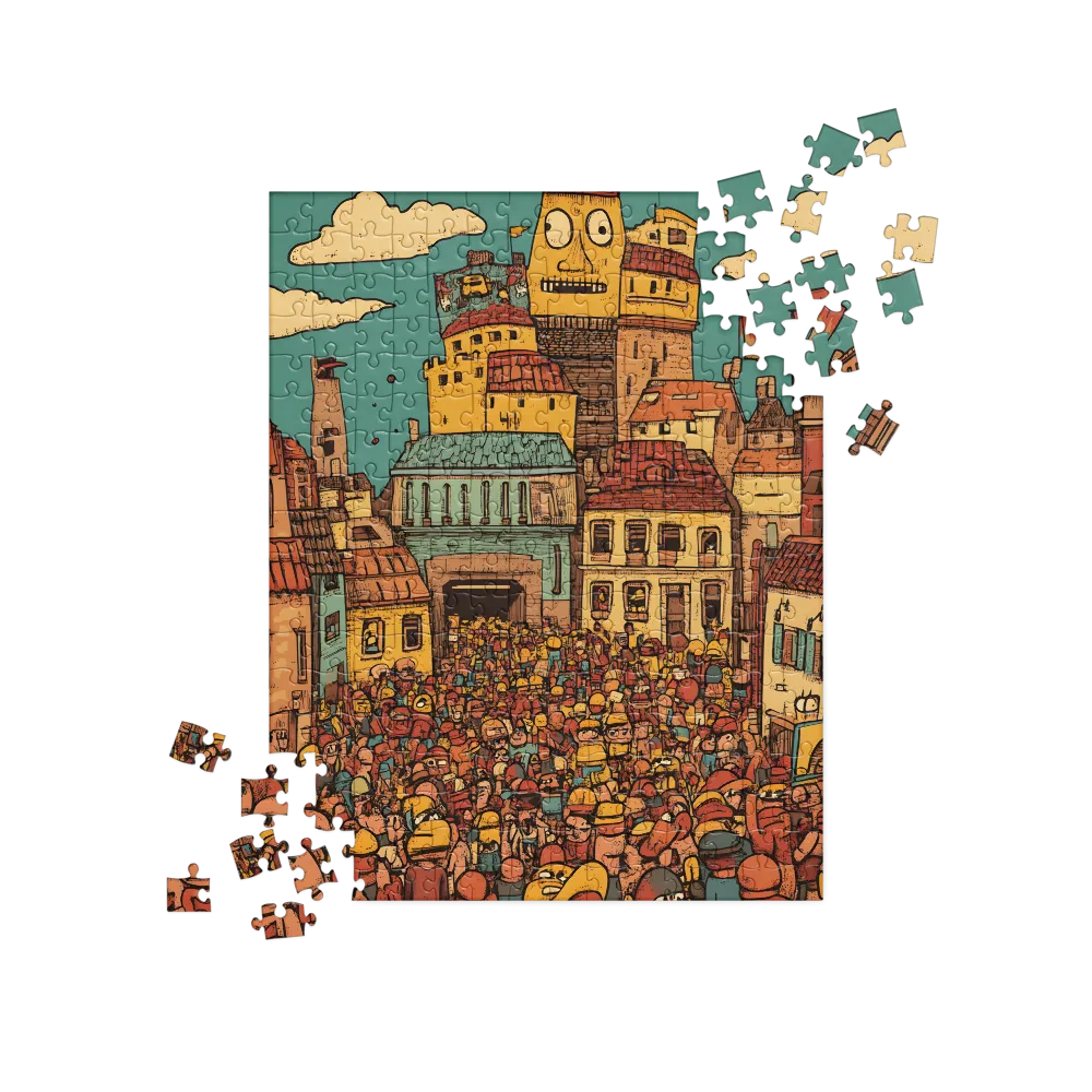The Lively City Crowd 
 Jigsaw Puzzle
