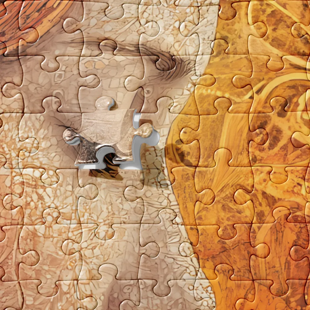 Golden Floral Dream 
 Jigsaw Puzzle