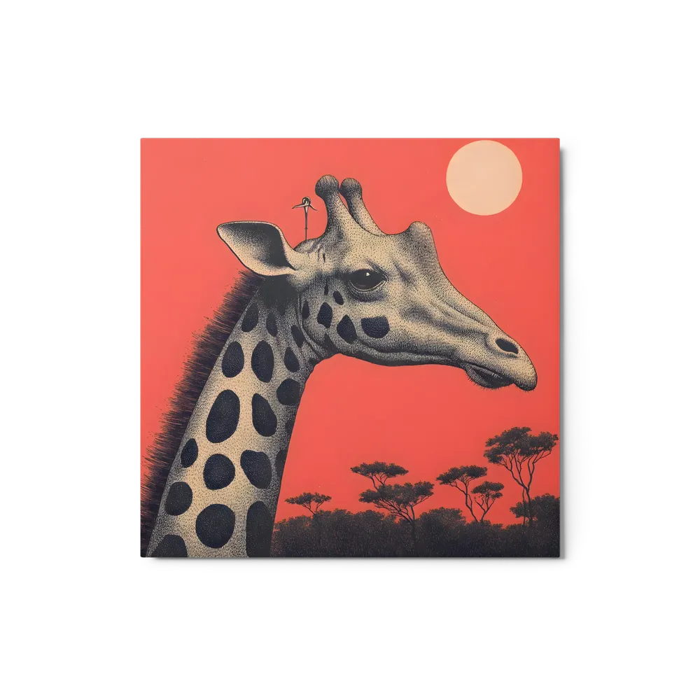 Savannah Stipple Giraffe | Art Print