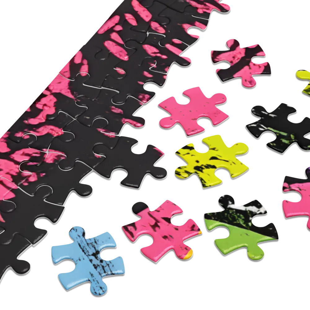 Paesaggio Serigrafato Psichedelico 
 Puzzle in scatola di metallo