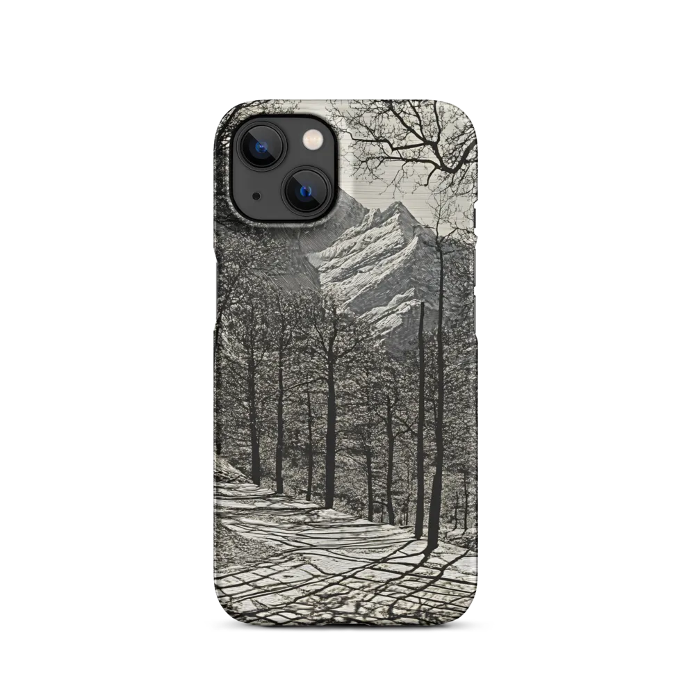Serene Landscape with Trees and Mountains | Phone Case