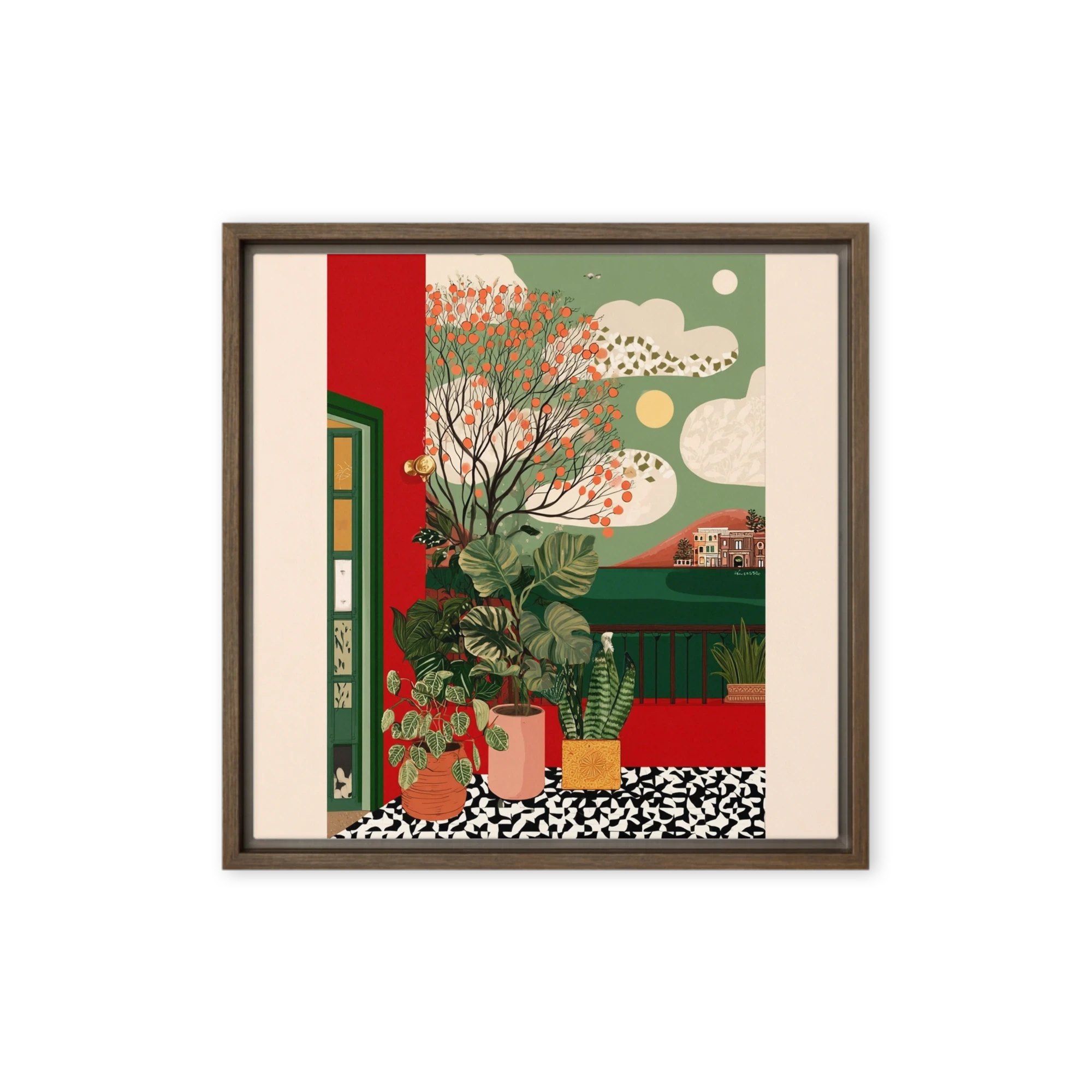Terrace with Orange Tree | Art Print