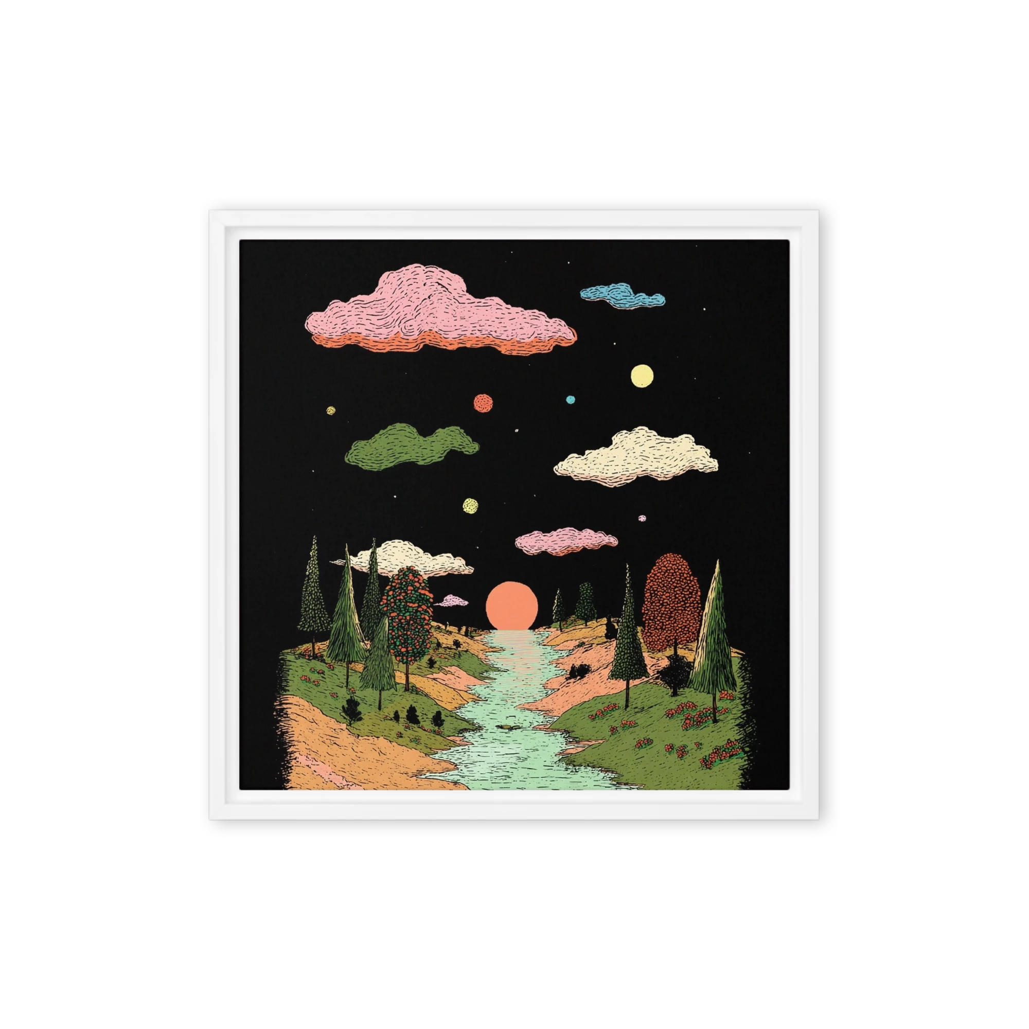 Celestial River Sunset | Art Print