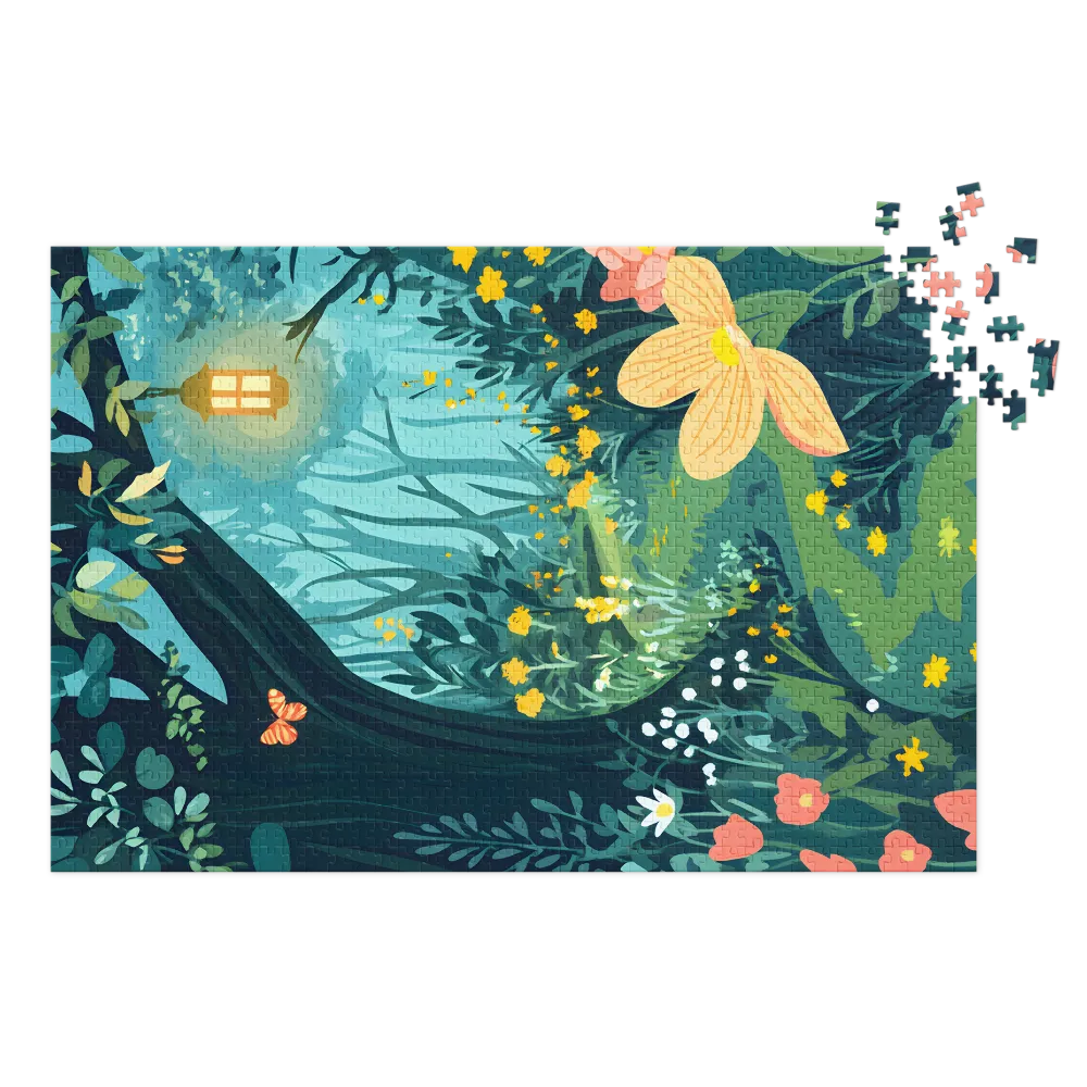 Serene Forest Pathway Illustration