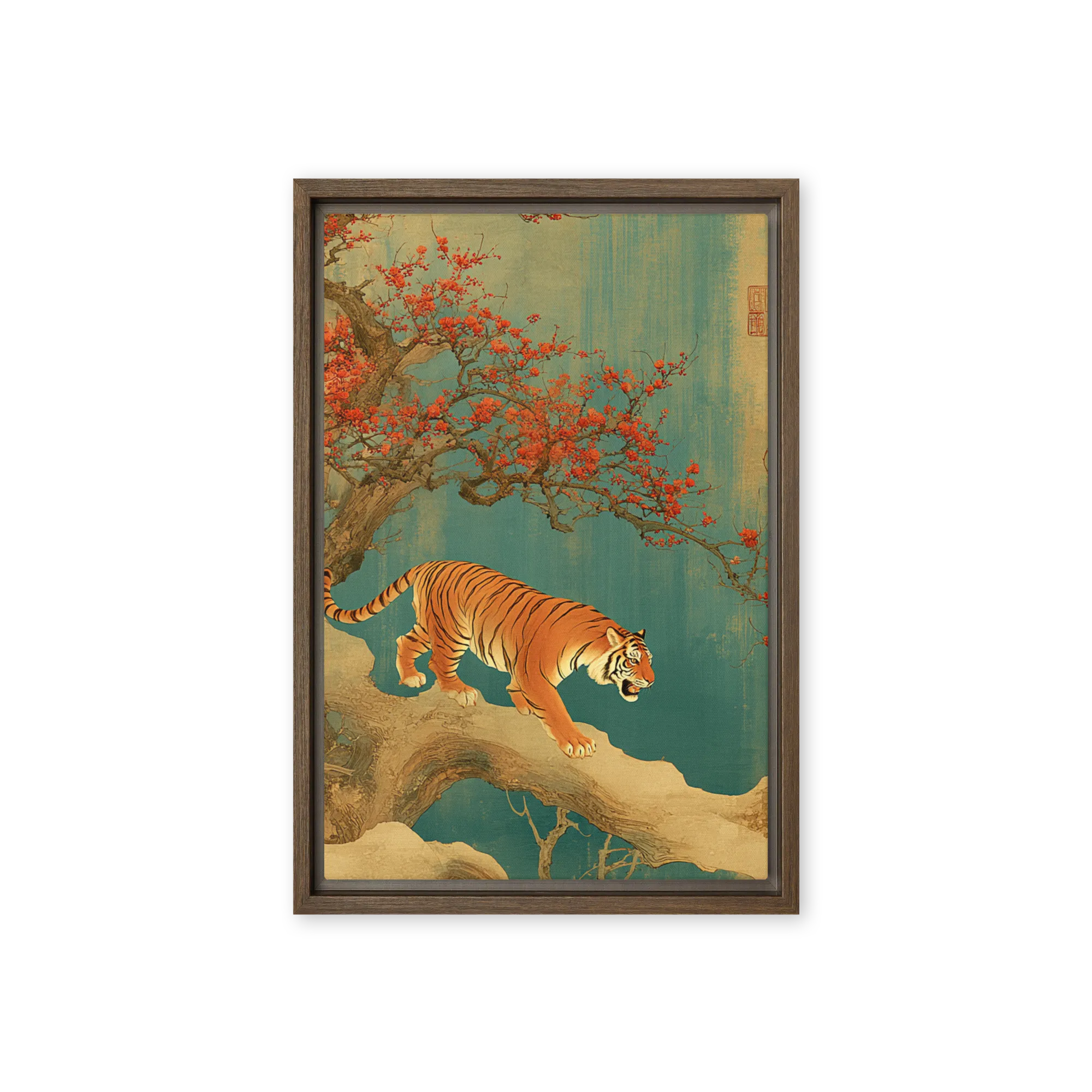 Gilded Dunhuang Shanshui — Mineral-pigment washes