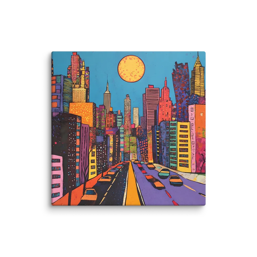 Metropolis Under the Moon 
 Canvas | 32″x 48″