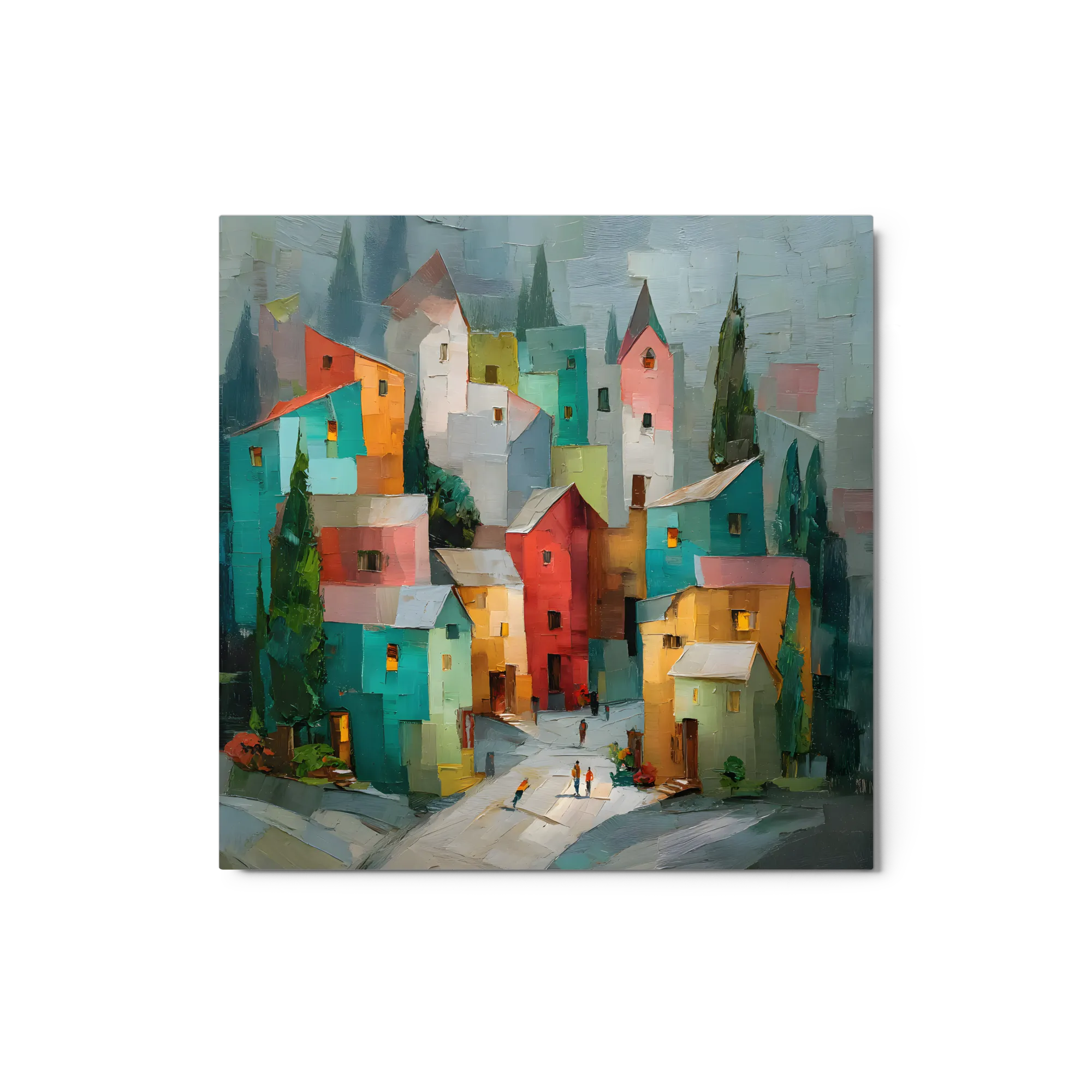 Modern Wall Art with Impasto and Graphic Depth — Tactile & Tonal