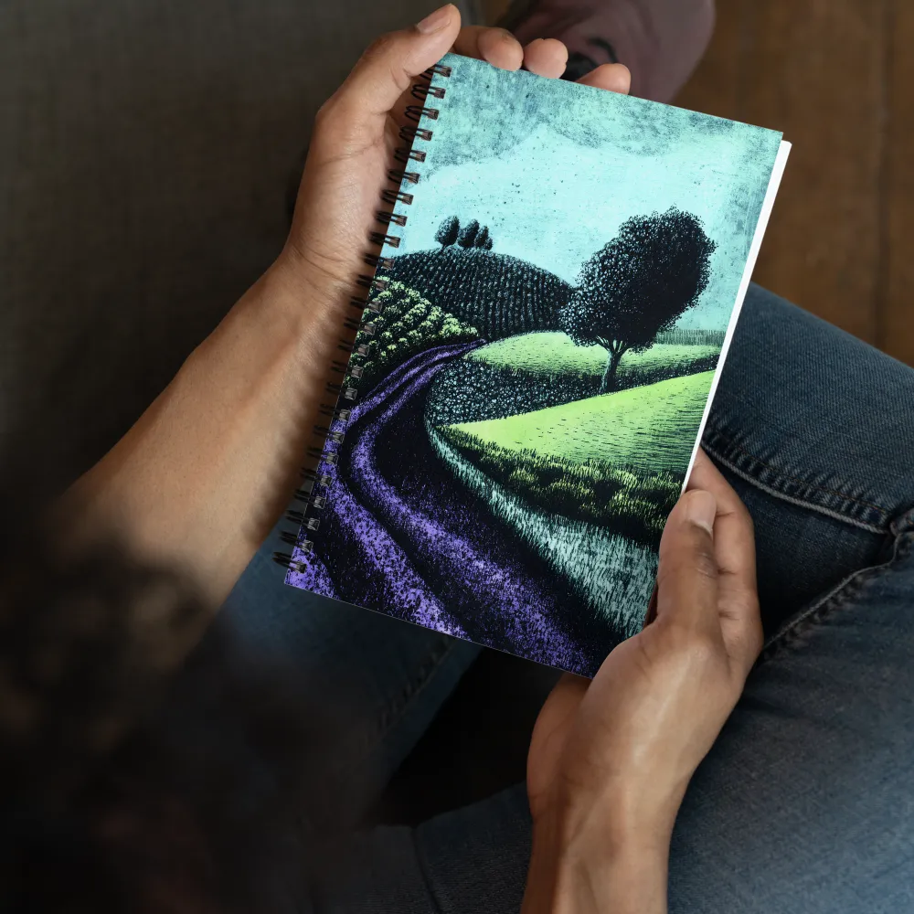 Serene Valley Engraving 
 Spiral Notebook | 140 pages